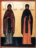 Преподобные Кирилл и Мария. 